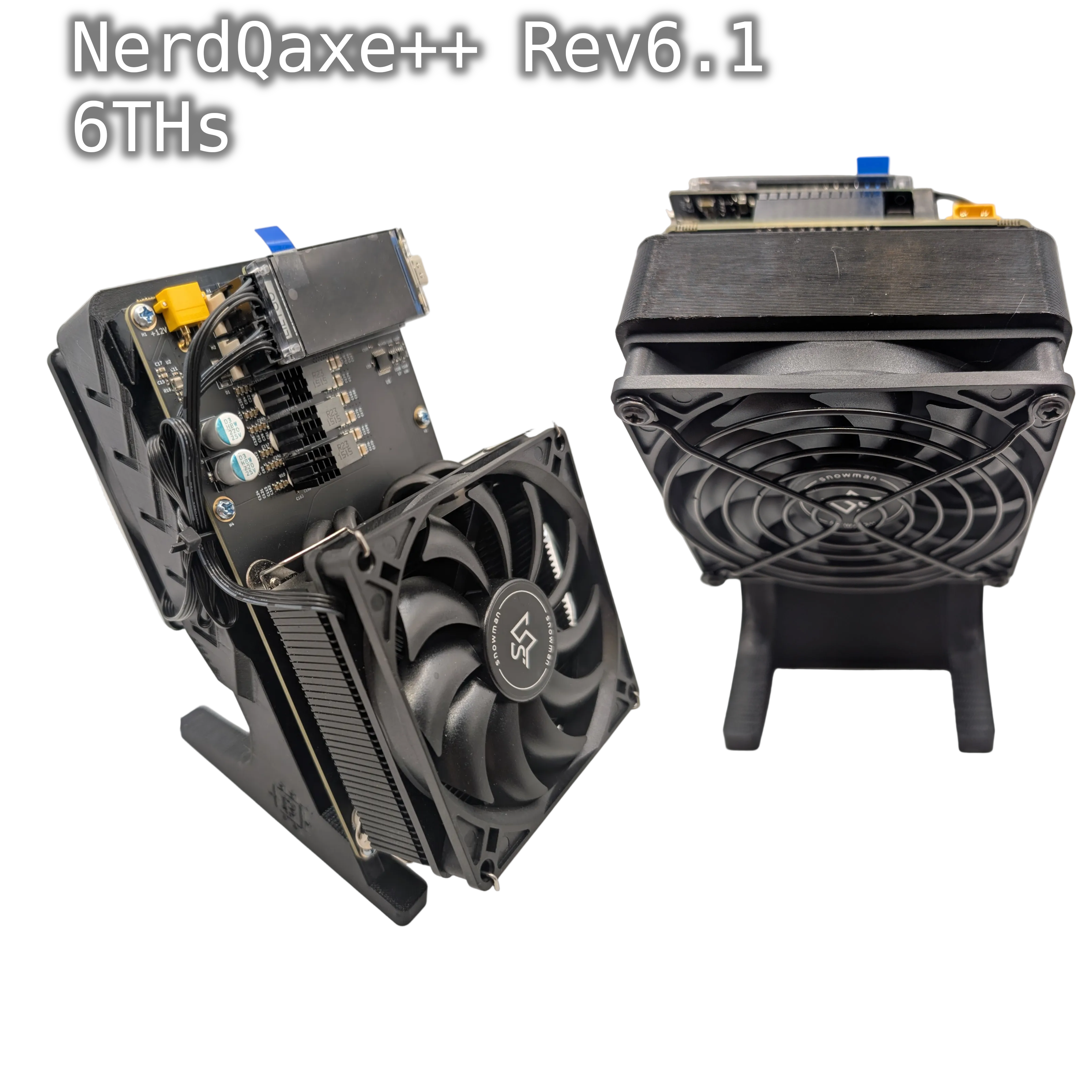 6TH/s NerdQaxe++ Black Rev6.1 - Bitcoin BTC SOLO Mining ASIC Bitaxe Nerd Miner